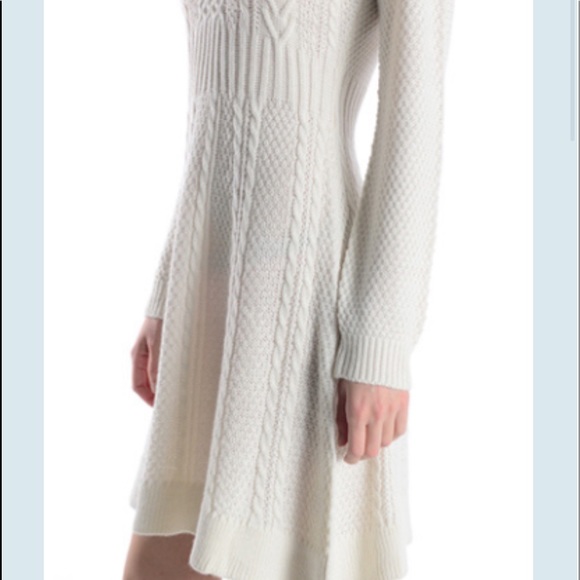 Ivory Fit & Flare Sweater Dress - True Fit Small - Picture 3 of 7